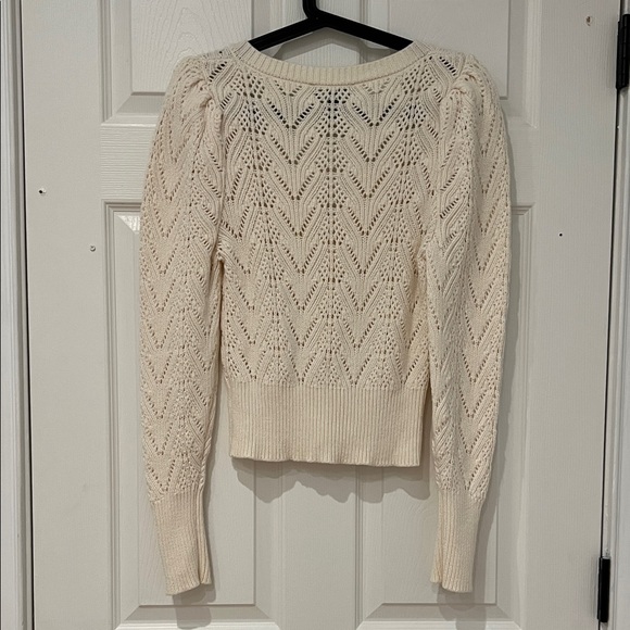 Express Cream Button-Up Cardigan - Picture 2 of 6